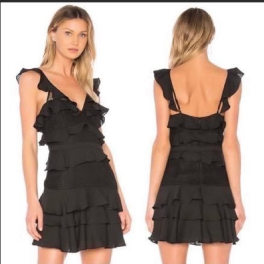 Bardot x Revolve Babylon Ruffle Lace Dress Size 6 or Small
